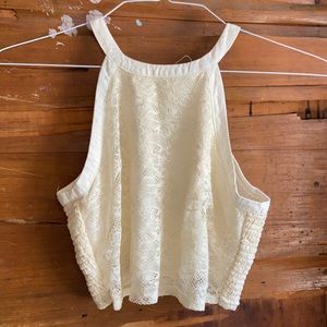 Hollister cropped lace top